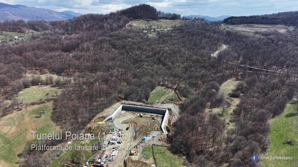 Autostrada care străbate Carpații: Se pregătește forarea Tunelului Poiana cu cârtița TBM. Progres de 13,5% pe secțiunea Cornetu–Tigveni 1060204