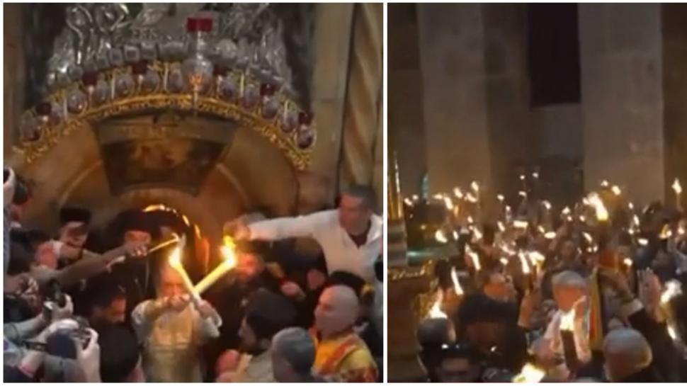 S-a aprins Lumina Sfântă de la Ierusalim. Ce semnificaţie are şi când ajunge în România 1060176