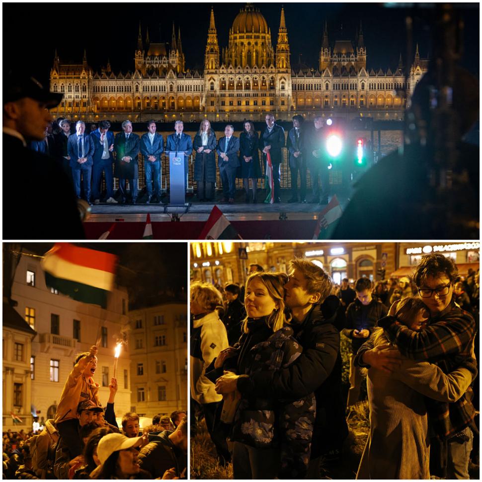 Zeci de mii de oameni au sărbătorit în stradă, la Budapesta, înfrângerea lui Viktor Orban. "M-am rugat pentru asta timp de 16 ani" 1060409