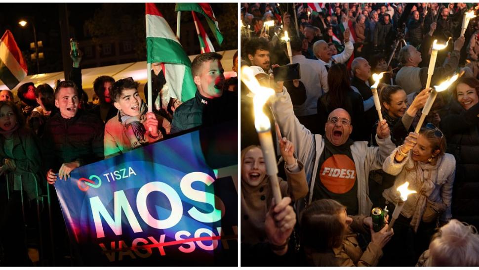 Zeci de mii de oameni au sărbătorit în stradă, la Budapesta, înfrângerea lui Viktor Orban. "M-am rugat pentru asta timp de 16 ani" 1060410