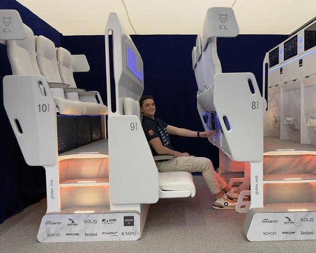 Cum arată scaunul pe două niveluri care se poate face pat în avion. Conceptul a fost dus la "designul suprem" 1060727