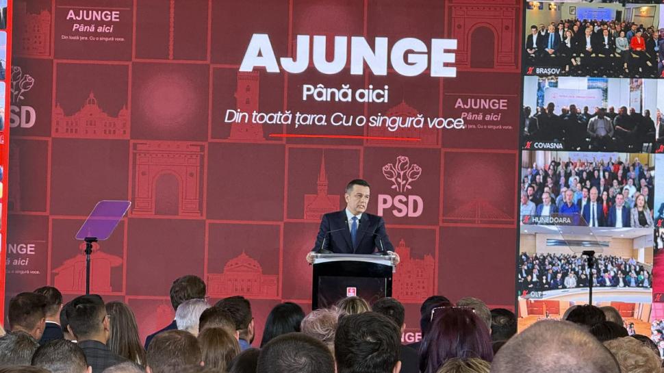 sorin grindeanu in fata membrilor partidului