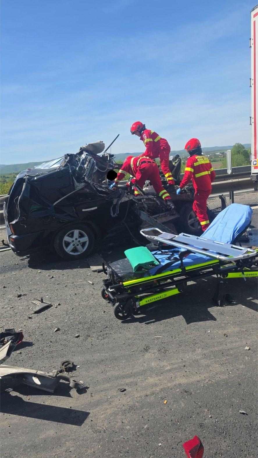 Trafic blocat pe autostrada A1, după un accident grav: Intervine elicopterul SMURD. Circulația este deviată pe DN1 1064262