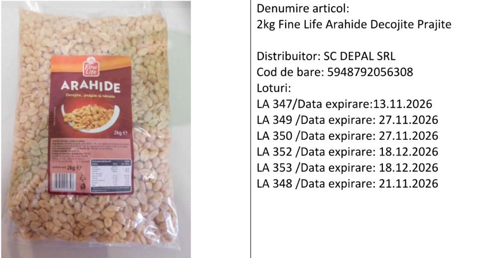 Alertă alimentară extinsă pentru alune cu aflatoxine: S-au găsit noi sortimente contaminate. Poze cu produsele și lista magazinelor 1066400