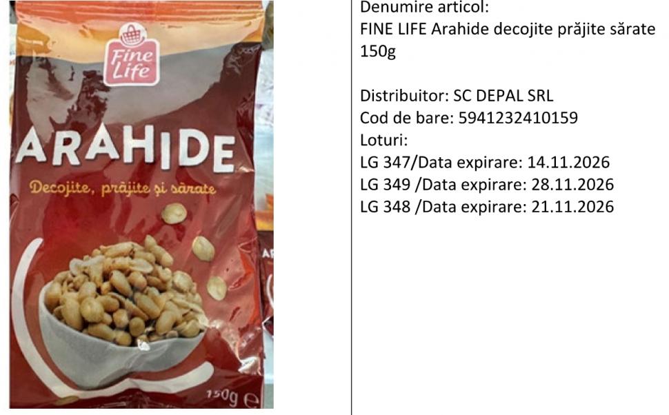 Alertă alimentară extinsă pentru alune cu aflatoxine: S-au găsit noi sortimente contaminate. Poze cu produsele și lista magazinelor 1066401