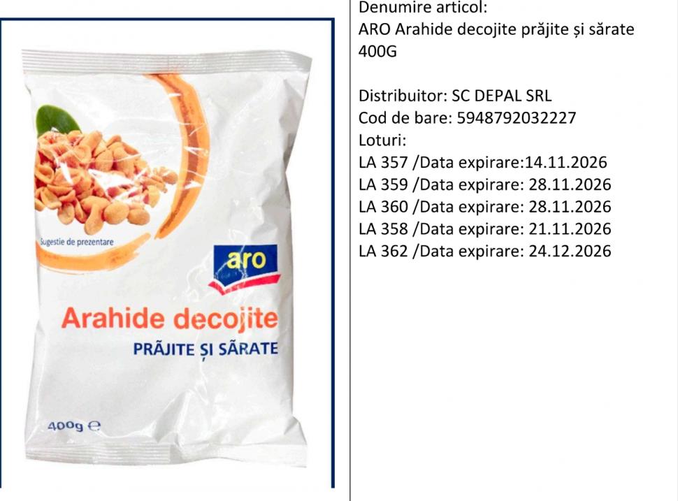 Alertă alimentară extinsă pentru alune cu aflatoxine: S-au găsit noi sortimente contaminate. Poze cu produsele și lista magazinelor 1066403