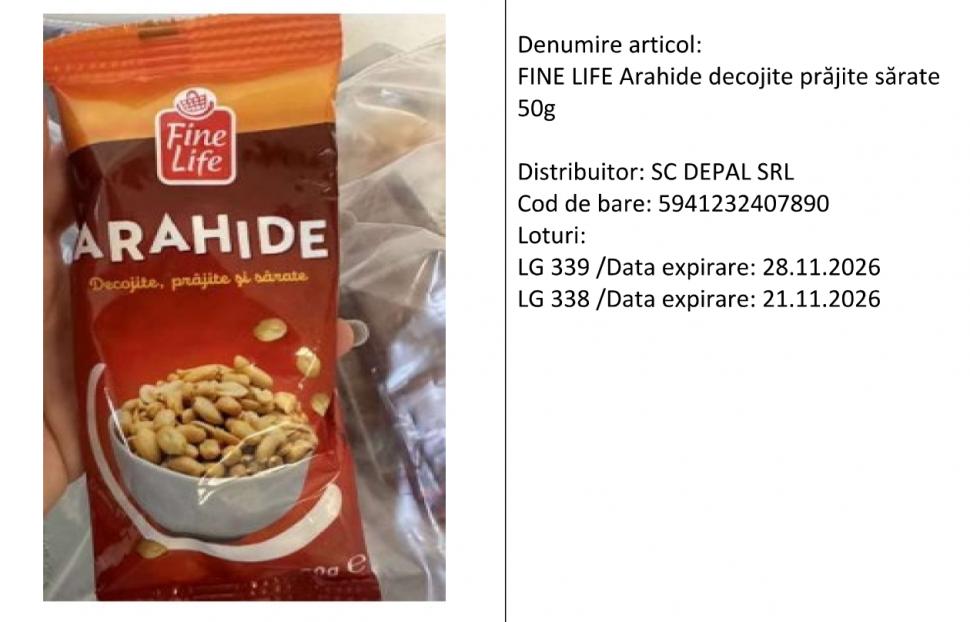 Alertă alimentară extinsă pentru alune cu aflatoxine: S-au găsit noi sortimente contaminate. Poze cu produsele și lista magazinelor 1066404