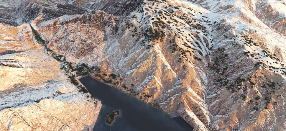 Arabia Saudită a început să ridice trei baraje gigantice pentru a crea un lac artificial în deșert. Apoi, proiectul s-a oprit brusc 1066413