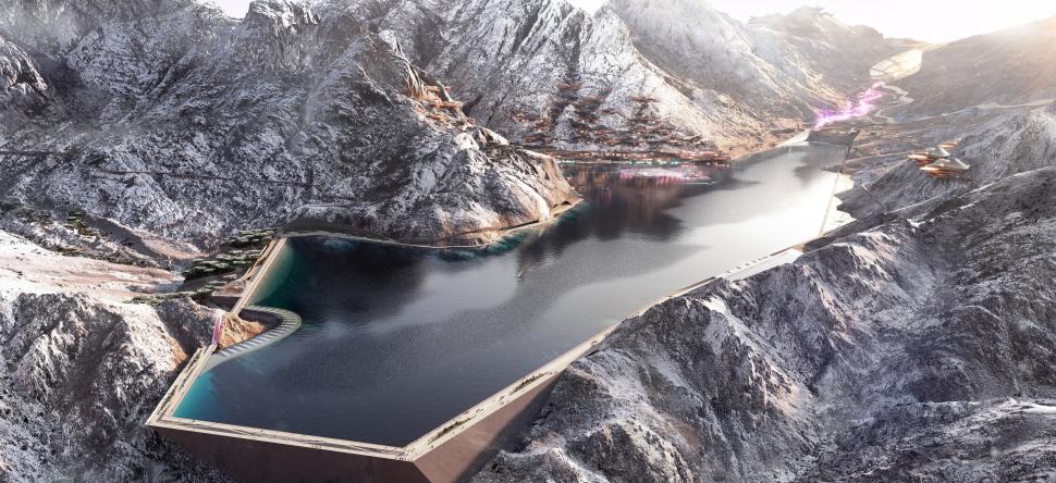 Arabia Saudită a început să ridice trei baraje gigantice pentru a crea un lac artificial în deșert. Apoi, proiectul s-a oprit brusc 1066415