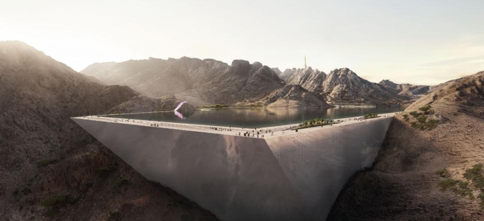 Arabia Saudită a început să ridice trei baraje gigantice pentru a crea un lac artificial în deșert. Apoi, proiectul s-a oprit brusc 1066426