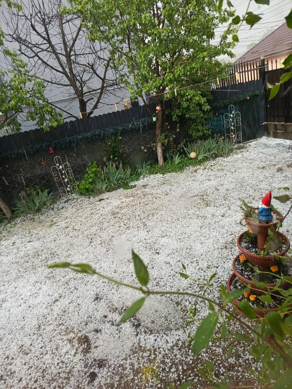 Imagini cu inundaţiile provocate de furtunile, însoţite de grindină, în unele judeţe. În Buzău a fost cod portocaliu de ploi torenţiale 1067447