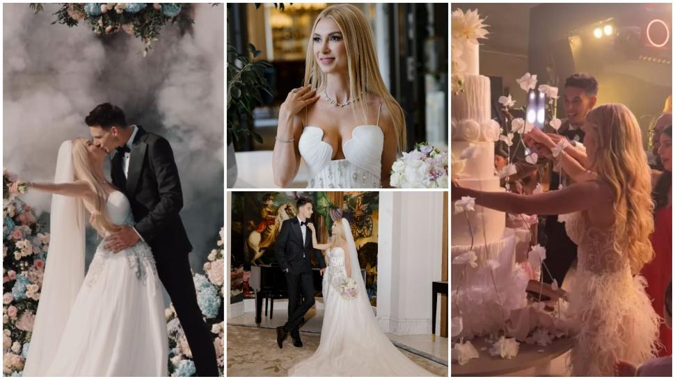 Primele imagini cu Andreea Bălan în rochie de mireasă. Artista și Victor Cornea s-au căsătorit religios 1067532