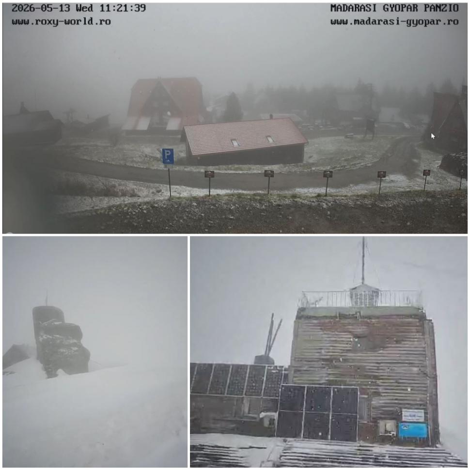 Ninge în România, pe 13 mai. Zăpada a ajuns la 2 metri la staţia meteo de pe Vârful Omu 1068227