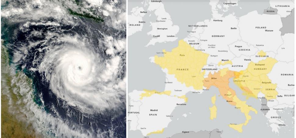 Europa este lovită de 3 cicloane. Vreme extremă cu ploi torențiale și ninsori. Ce țări vor fi afectate 1068591