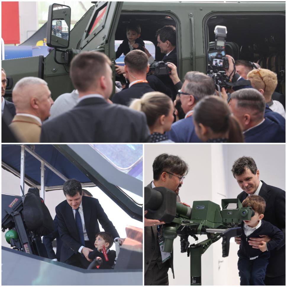 Nicușor Dan, despre vizita cu fiul său, Antim, la expoziția Black Sea Defense: "Orice are 4, 6, 8 roți e potrivit pentru el" 1069011