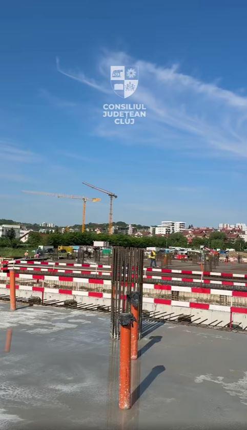 Lucrările la Spitalul monobloc pentru Copii din Cluj-Napoca au avansat. Cum arată şantierul unităţii: Vor fi 5 etaje şi un heliport 1074597
