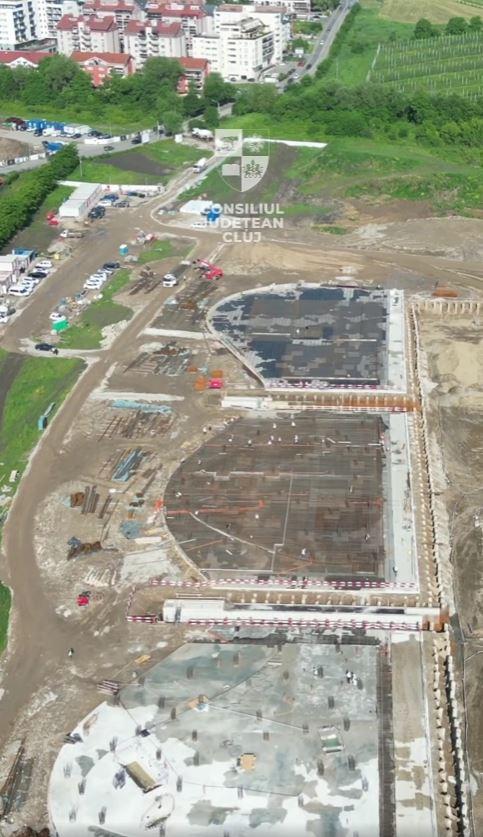 Lucrările la Spitalul monobloc pentru Copii din Cluj-Napoca au avansat. Cum arată şantierul unităţii: Vor fi 5 etaje şi un heliport 1074611
