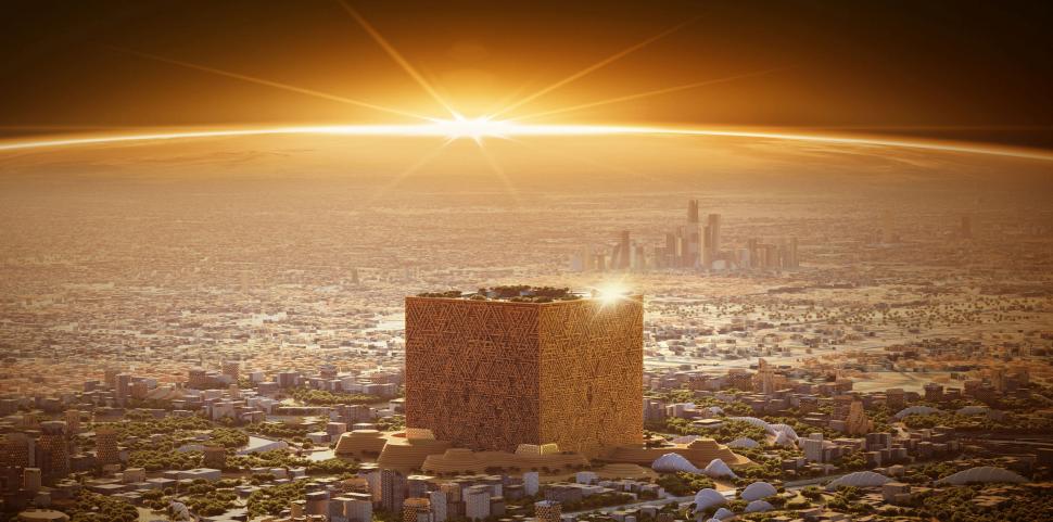 Cum va arăta turnul-cub în care „încap 20 de Empire State Building”. Arabia Saudită reia lucrările la cea mai mare clădire din lume 1078125