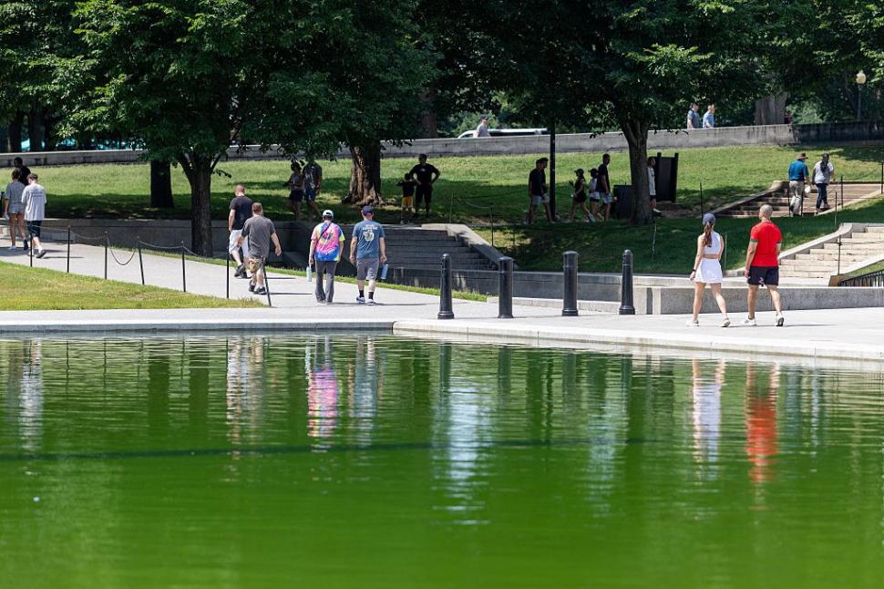 Bazinul reflectorizant din Washington va fi golit, după ce apa a devenit verde din cauza algelor. Trump acuză şi acte de vandalism 1079108