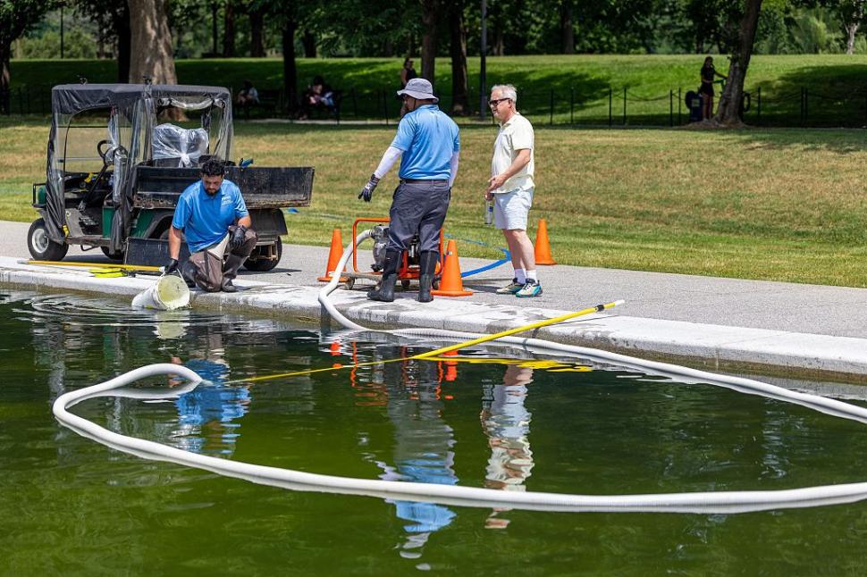Bazinul reflectorizant din Washington va fi golit, după ce apa a devenit verde din cauza algelor. Trump acuză şi acte de vandalism 1079109