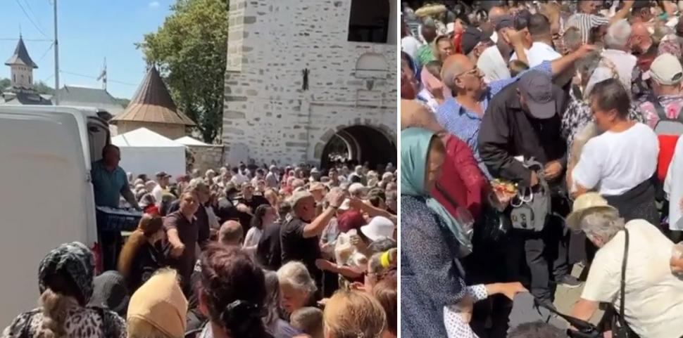 Credincioșii s-au bătut pe sarmale gratis, la Suceava. Unii au leșinat, ambulanța n-a putut interveni din cauza mulțimii 1079333