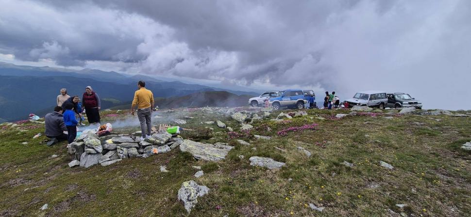 Imagini revoltătoare pe Leaota. Muntele a devenit parcare pentru mașini și loc de grătar printre bujorii de munte, specie protejată 1079174