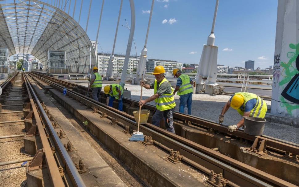 Imagini de la lucrările la Pasajul Basarab. Harta restricțiilor de circulați impuse din 29 iunie. Două linii de tramvai sunt suspendate 1080526