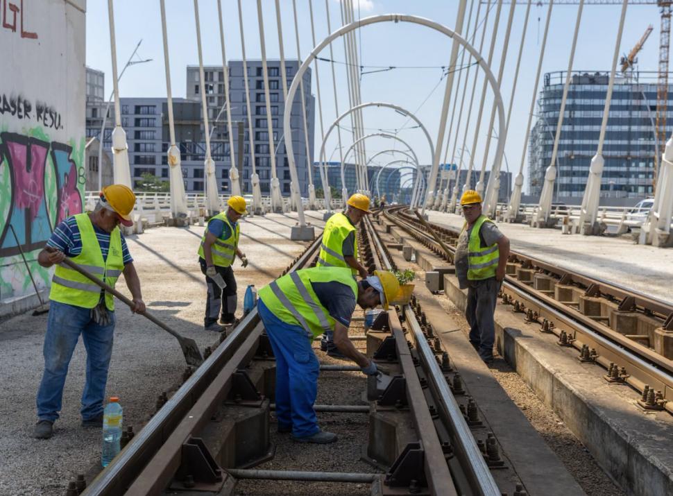 Imagini de la lucrările la Pasajul Basarab. Harta restricțiilor de circulați impuse din 29 iunie. Două linii de tramvai sunt suspendate 1080530