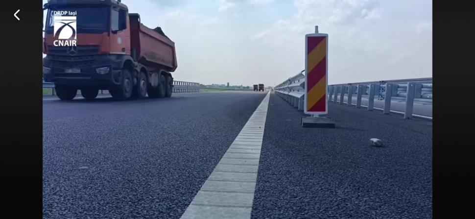 Imagini de pe şantierul autostrăzii A7 Bacău – Pașcani, unde muncesc 4.000 de oameni. CNAIR: Pe lotul 1 prinde formă pasajul peste DN2 1081803