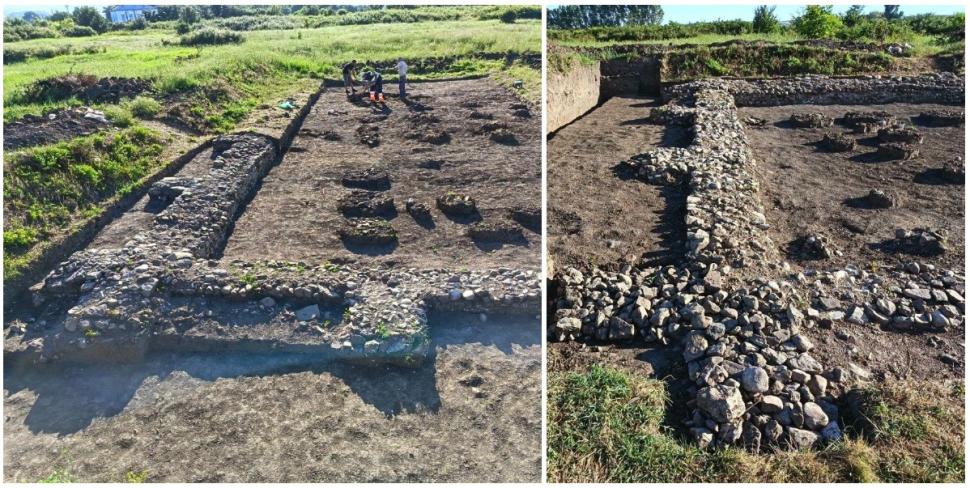 Descoperire importantă în Castrul Roman de la Răcari: Arheologii au găsit temelia unui horreum, clădire-cheie a fortificației romane 1082404