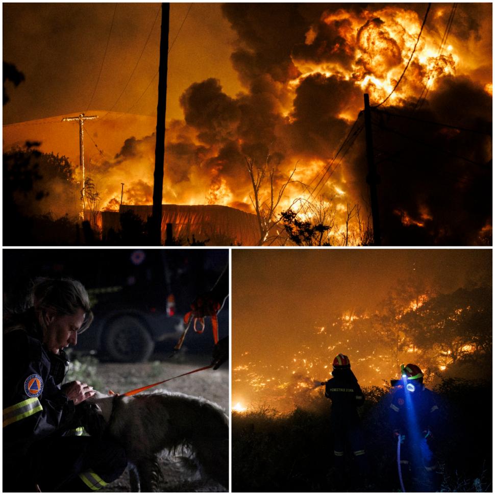 Incendiu uriaş lângă Salonic: Două fabrici au fost mistuite de flăcări, iar locuitorii sunt sfătuiţi să nu iasă din case  1082435