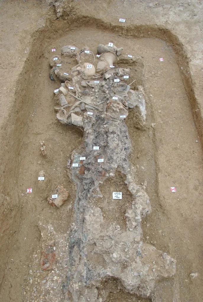 Descoperire arheologică rară: Mormântul regal antic al unui „prinț războinic”, îngropat cu carul și coiful său, a fost găsit în Italia 1083072