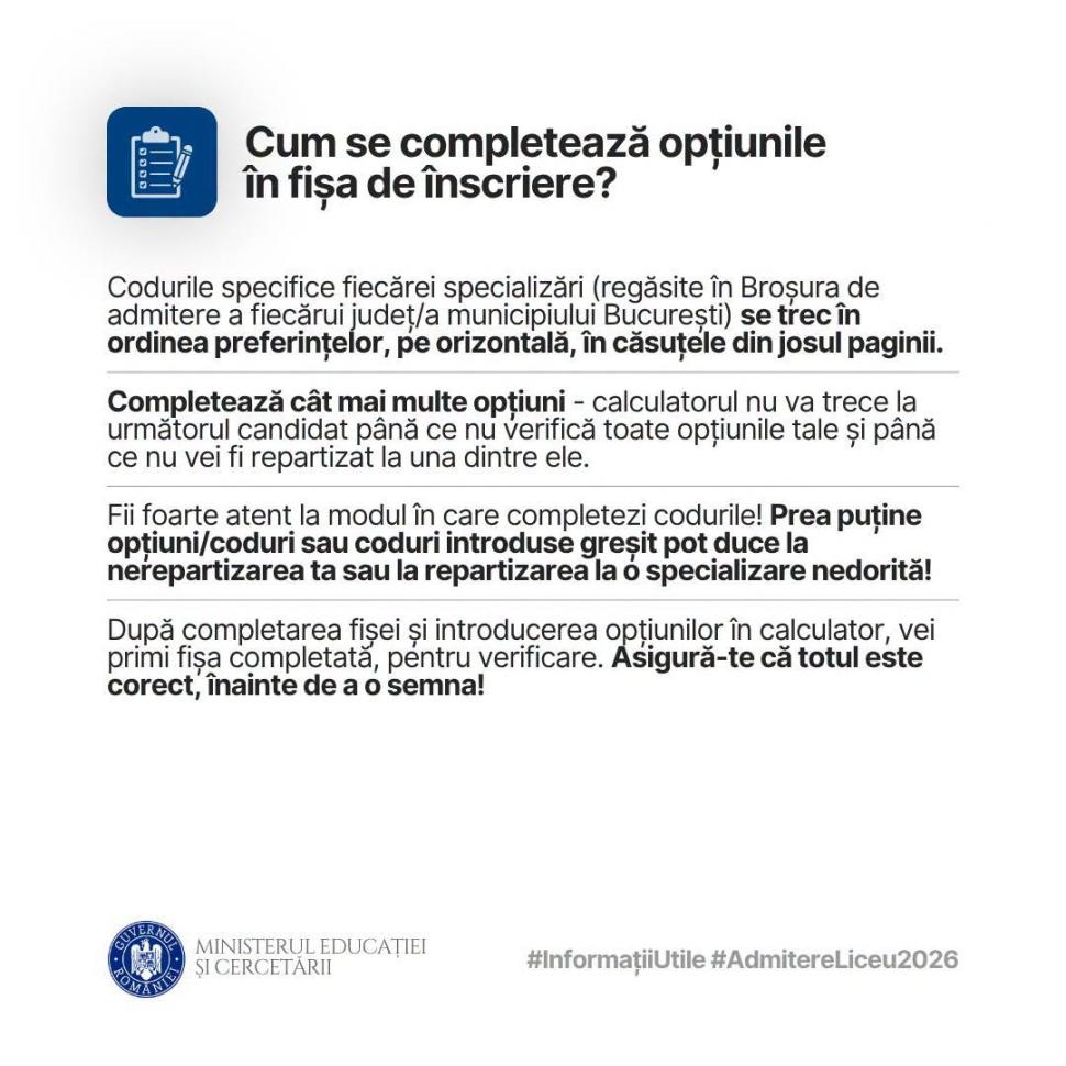 Ghid pentru admiterea la liceu în 2026 publicat de Ministerul Educației 1083565