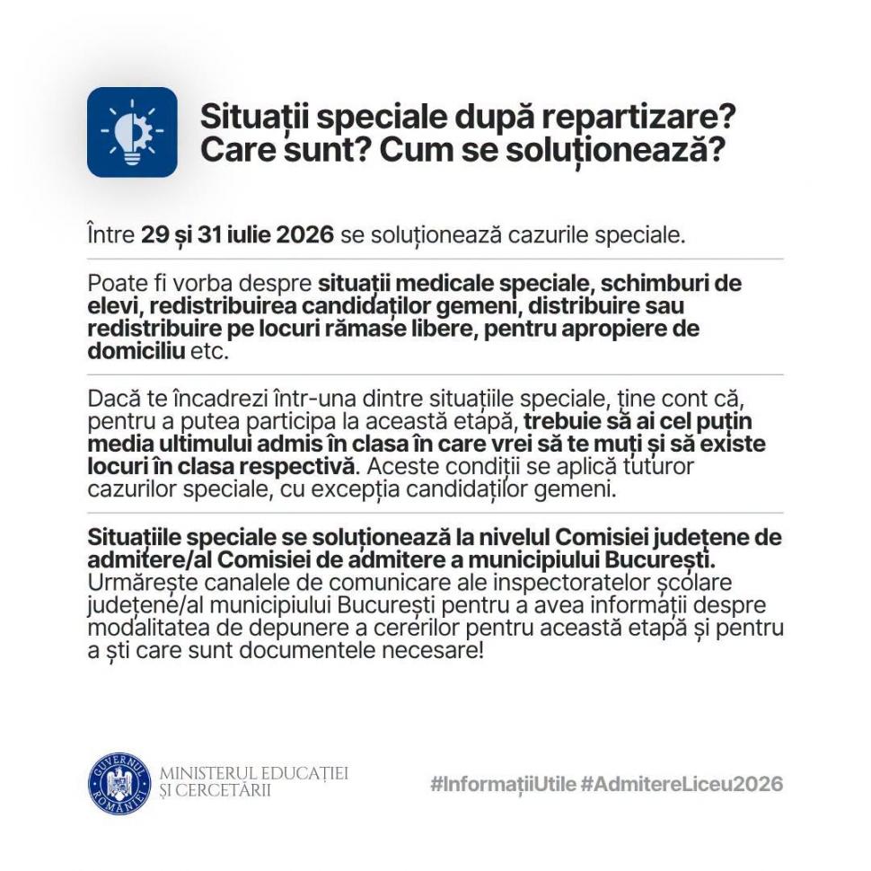 Ghid pentru admiterea la liceu în 2026 publicat de Ministerul Educației 1083567