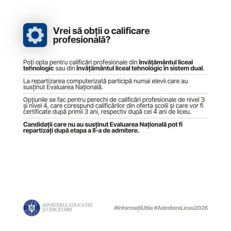 Ghid pentru admiterea la liceu în 2026 publicat de Ministerul Educației 1083569