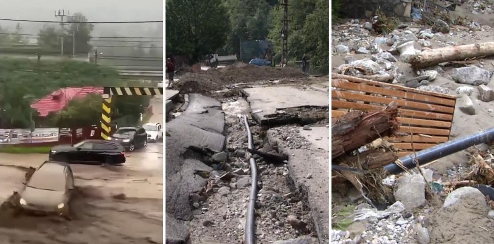 Imagini dramatice cu dezastrul lăsat în urmă de viituri, la Bușteni. "Stau de 55 de ani aici, dar aşa ceva nu am văzut în viaţa mea" 1086214