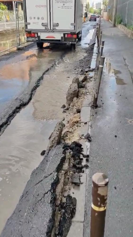 S-a surpat drumul la Piața Obor din București. E șanț în asfalt, iar strada se închide pentru reparații: Ce căi de acces mai au șoferii 1086411