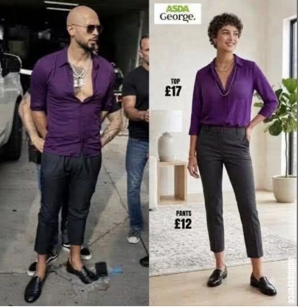 Internetul râde de hainele lui Andrew Tate din momentul arestării. Val de glume, ironii și meme: Internauții i-au pus și pantofi cu toc 1086787