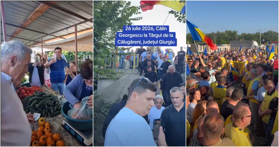 Călin Georgescu și-a regizat o nouă vizită la târg. A cumpărat roșii de 10 lei, oamenii l-au ironziat: „Spuneți ceva în limba bătrână” 1088200