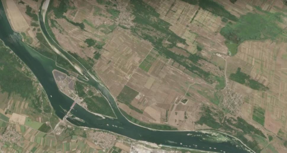 Imagini din satelit cu Dunărea secată. Fluviul atinge joi un nou minim istoric la intrarea în România: Ce arată prognoza pe august 1090751