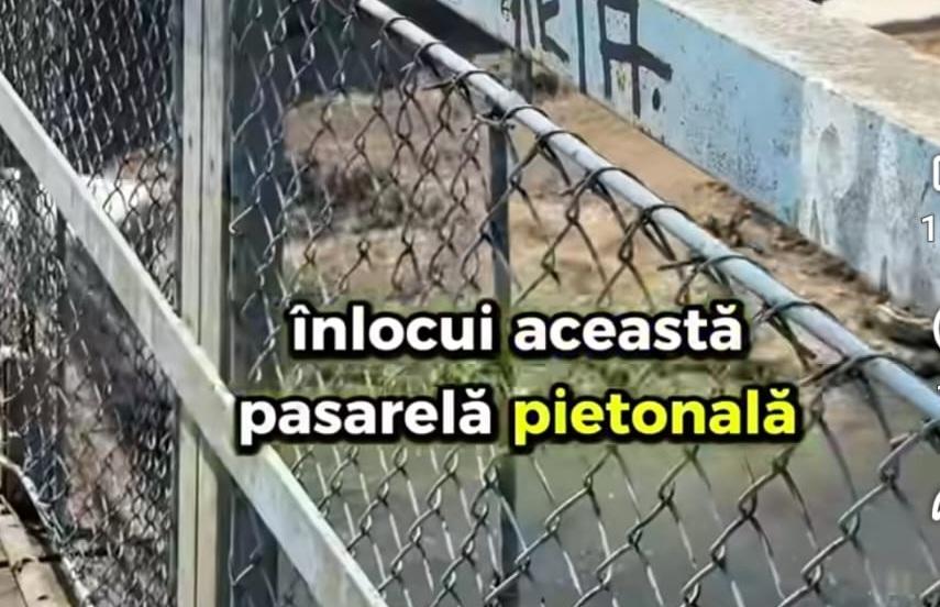 La Cluj-Napoca se construieşte un nou pod, cu 6 milioane de euro. Imagini cu starea deplorabilă în care se află pasarela de acum 1093204