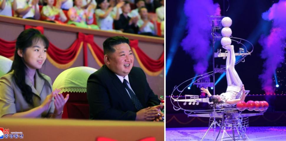 Kim Jong Un şi-a dus fiica la circ de Ziua Eliberării Coreei de sub stăpânirea japoneză. Imagini spectaculoase de la eveniment 1093800