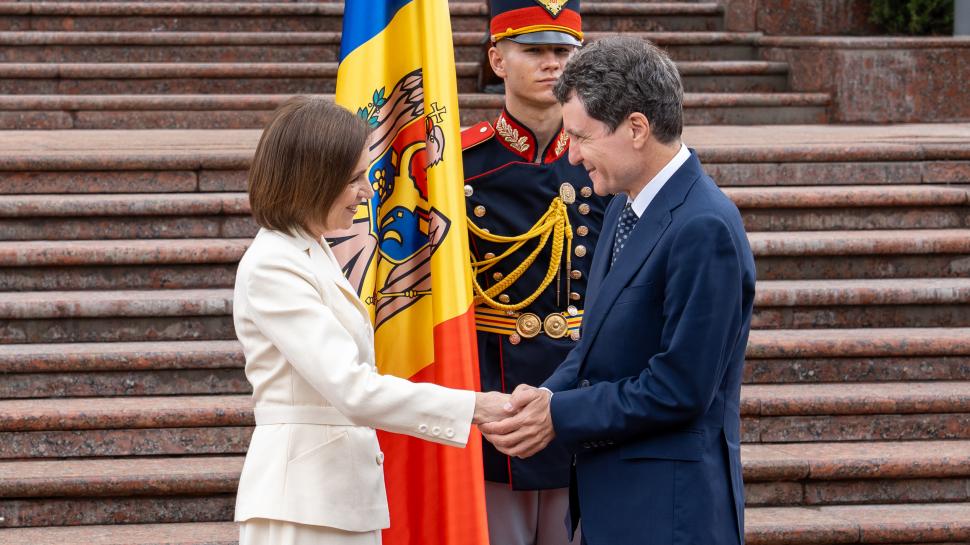 Nicușor Dan și Maia Sandu, la Chișinău  