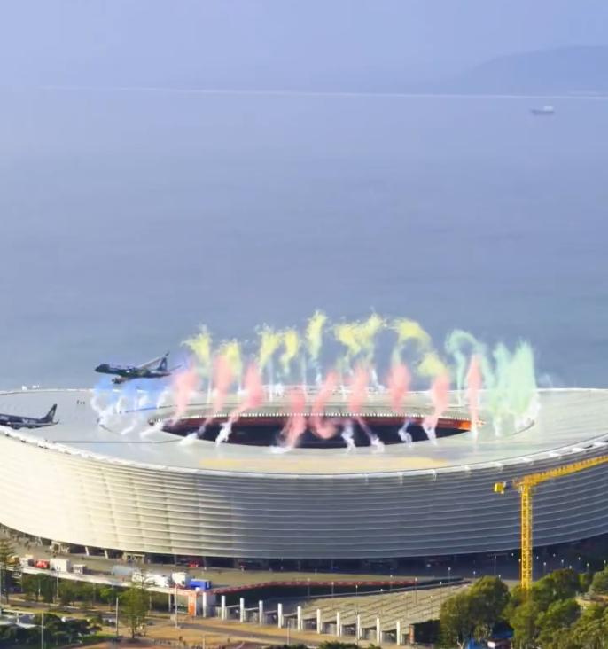 Imagini senzaționale cu două avioane Airlink care trec razant peste stadionul din Cape Town înainte de meciul Springboks 1097430