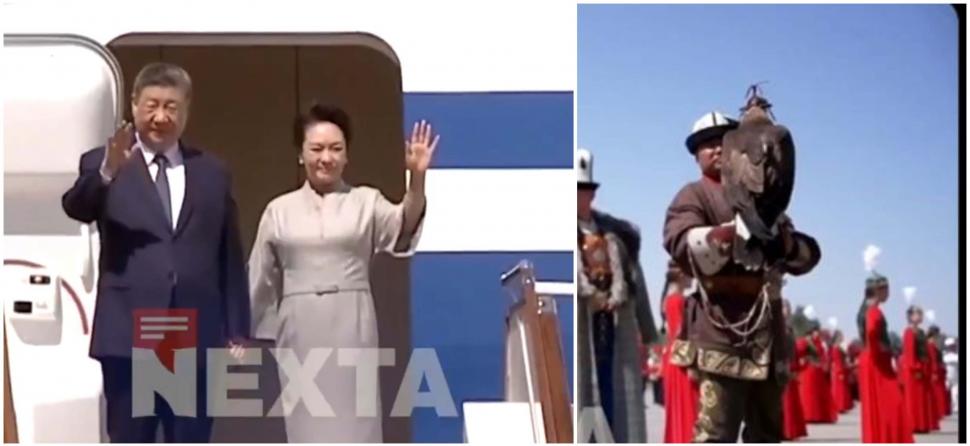 sosirea oliderului chinez xi jiping in Kargazstan