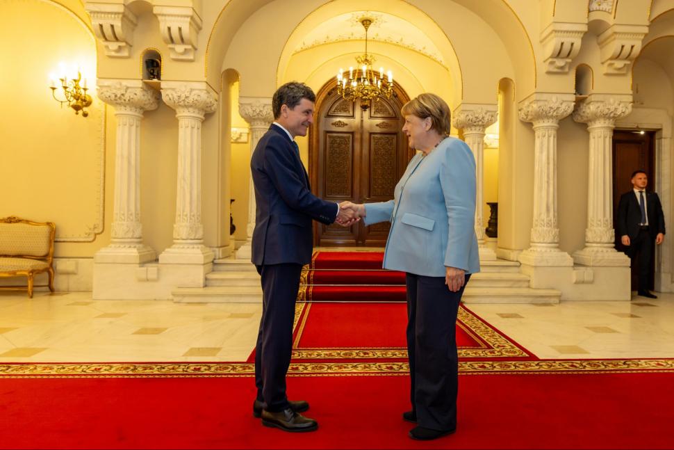 Nicușor Dan a primit-o la Cotroceni pe Angela Merkel, fostul cancelar al Germaniei. Despre ce au discutat cei doi 1098118