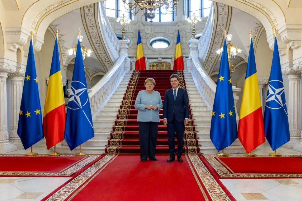 Nicușor Dan a primit-o la Cotroceni pe Angela Merkel, fostul cancelar al Germaniei. Despre ce au discutat cei doi 1098121