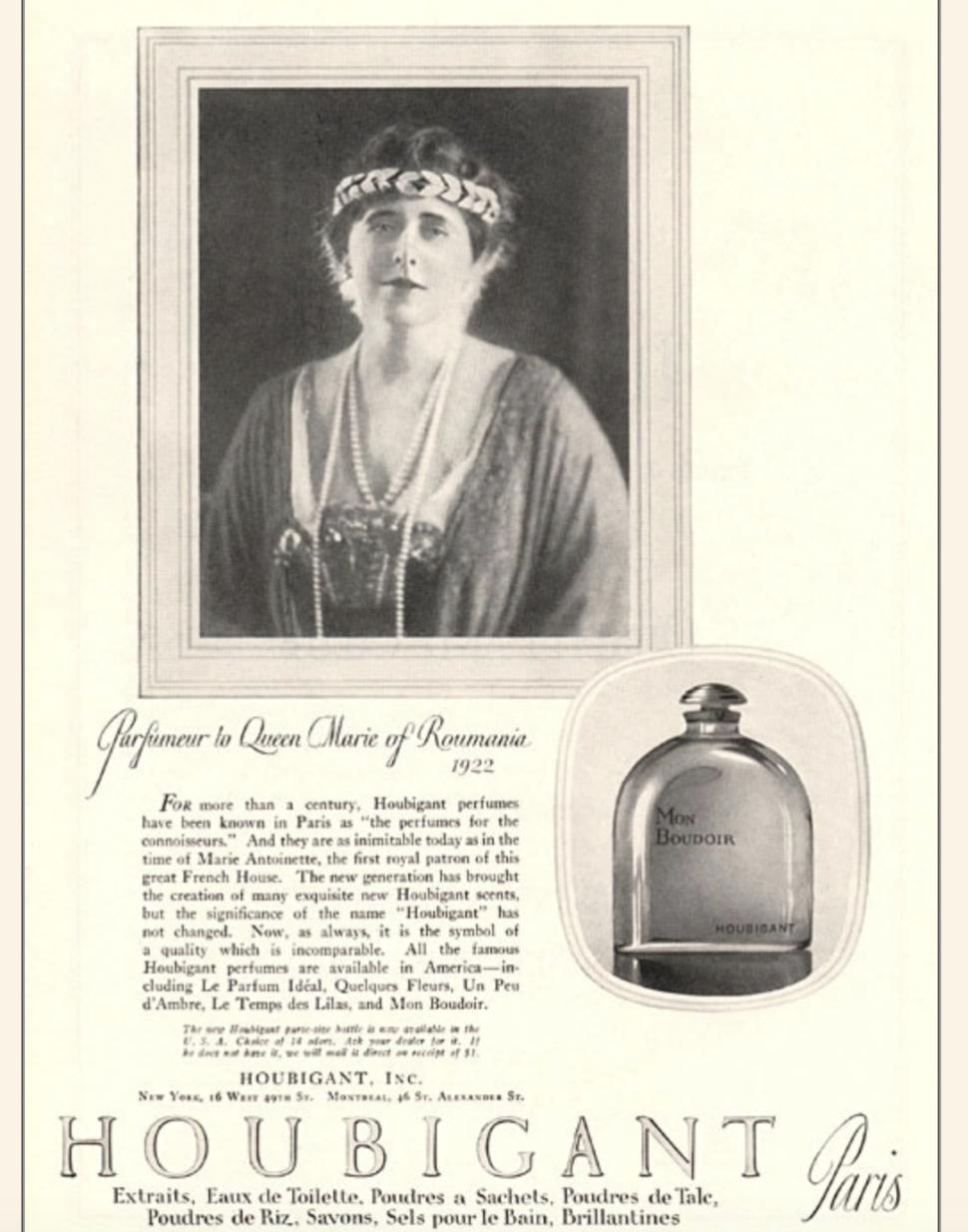 Ce parfumuri purta Regina Maria: În 1922, făcea reclamă la Mon Boudoir, dar o altă creație Houbigant ar fi fost preferata ei 1099265
