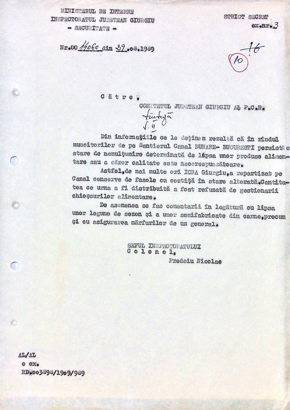 CNSAS publică documente despre Canalul Dunăre-București. Ce raporta Securitatea despre lipsa mâncării și a muncitorilor de pe șantier 1099878