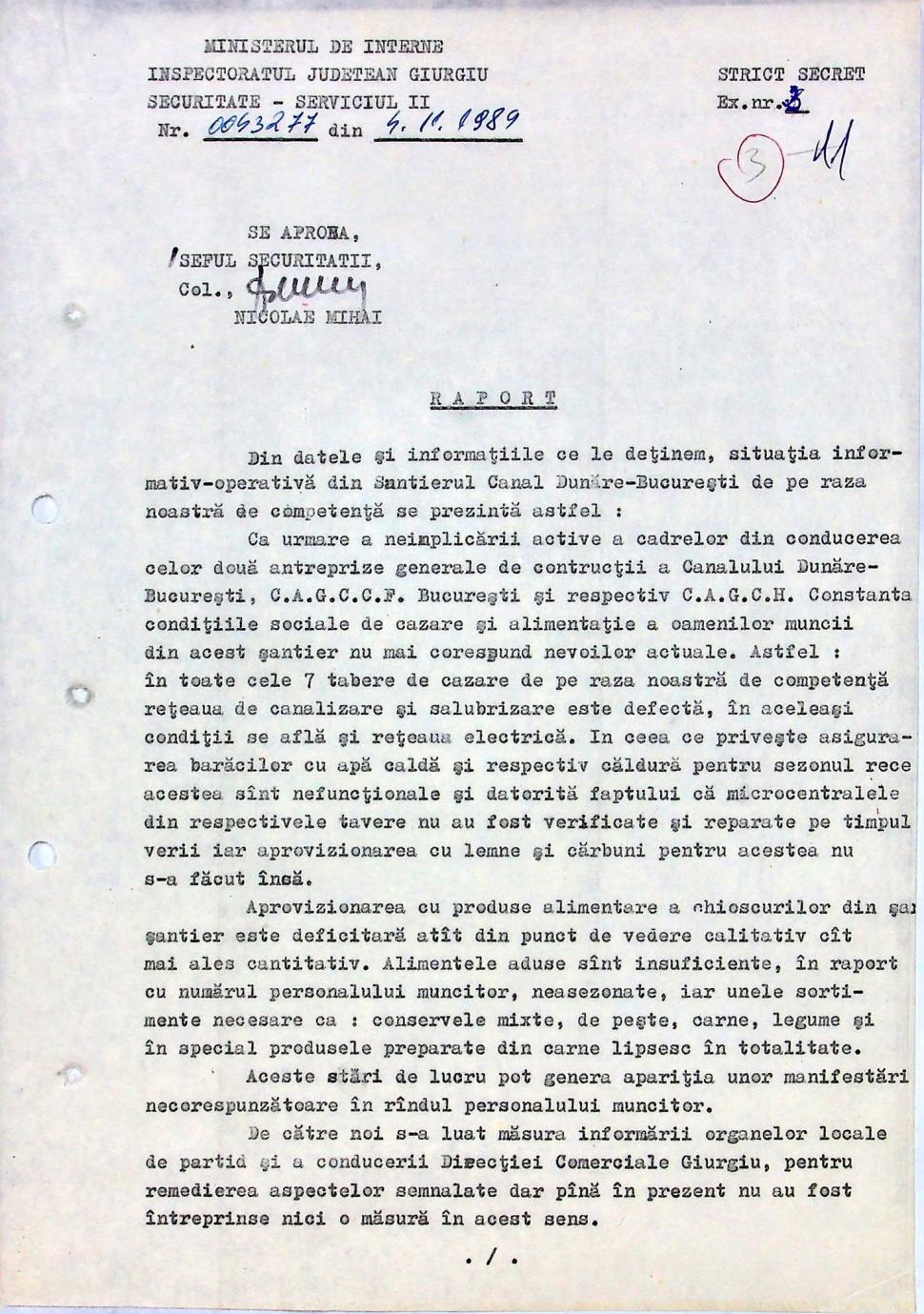 CNSAS publică documente despre Canalul Dunăre-București. Ce raporta Securitatea despre lipsa mâncării și a muncitorilor de pe șantier 1099886